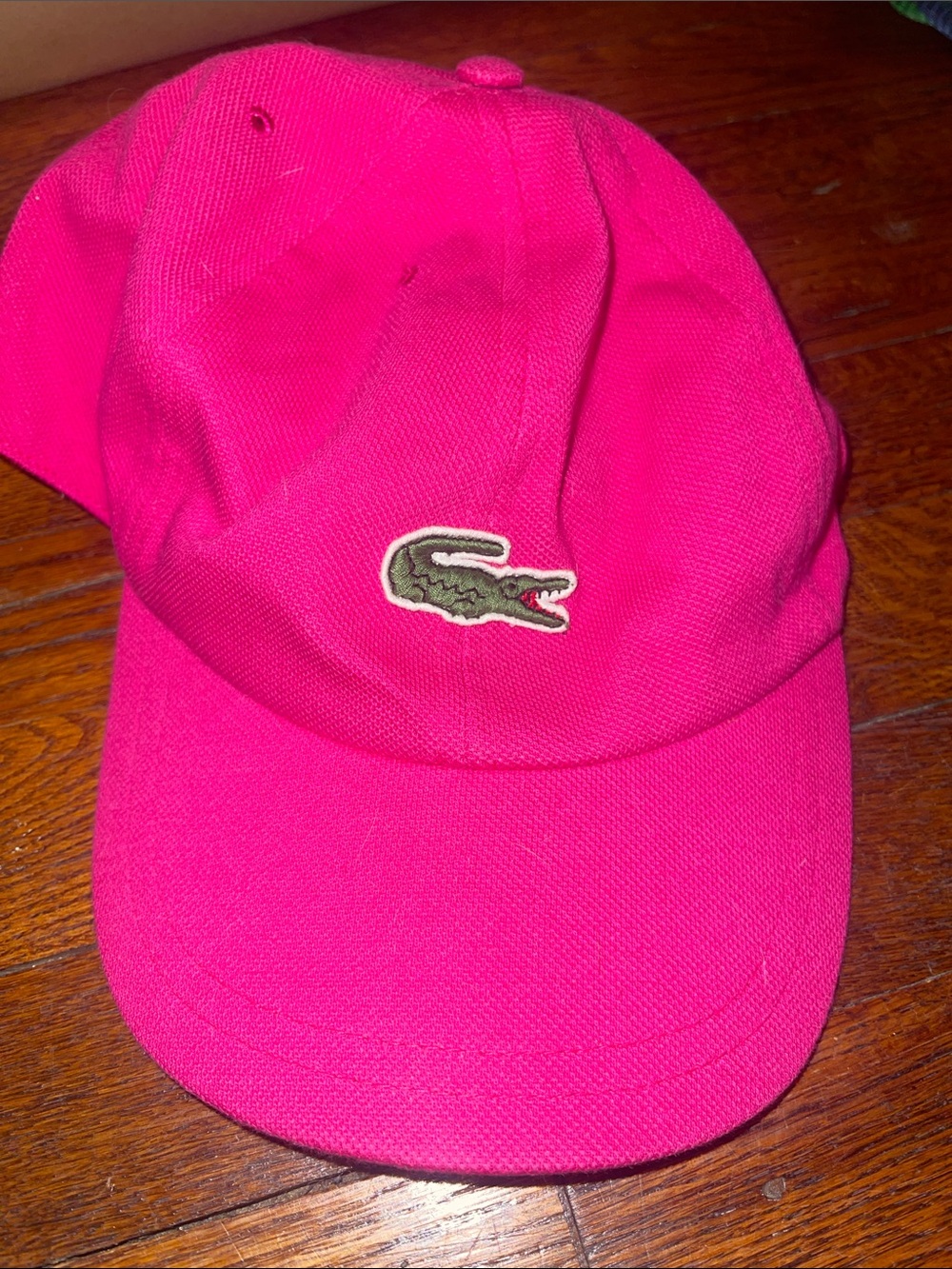 Lacoste Kids Hot Pink Croc Patch Baseball Hat